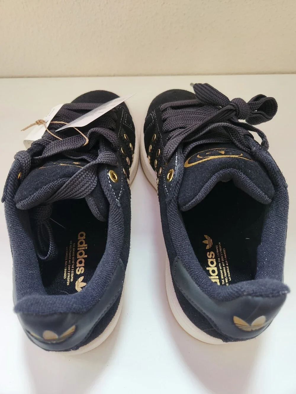 Adidas Campus 00s Studded Sneakers Black Gold Metallic NWT Women’s 5 JQ8334